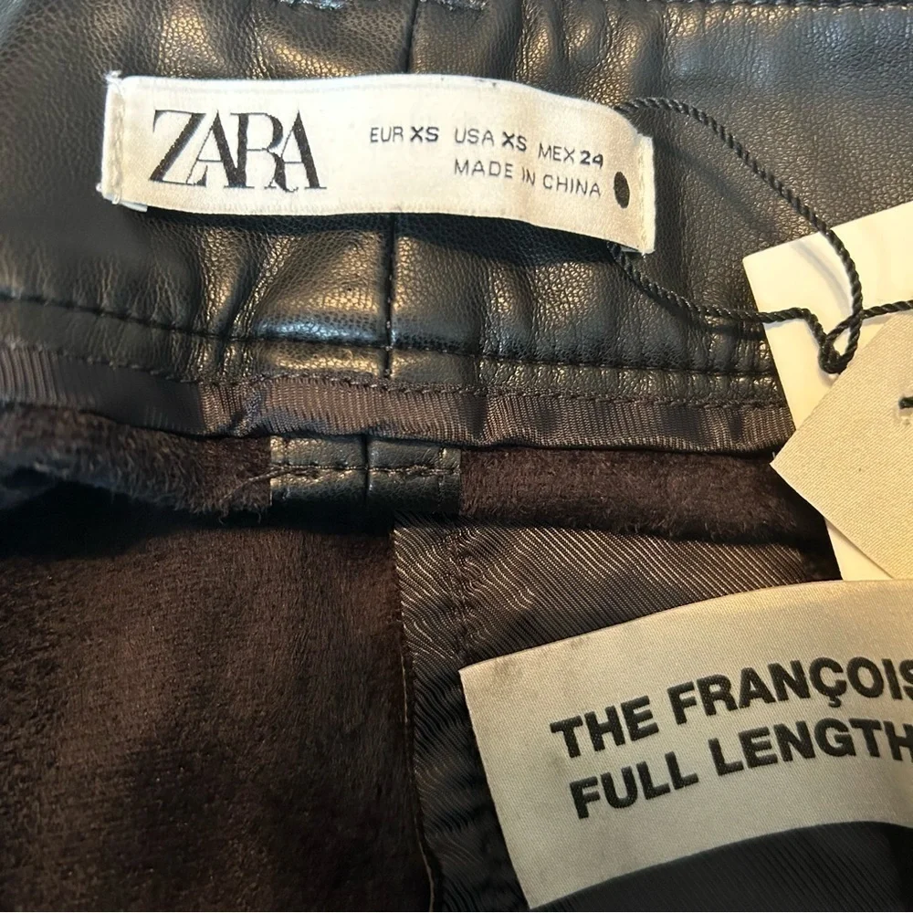 Zara Francine’s Black Full Length Faux Leather High Rise Bloggers Favorite Pants